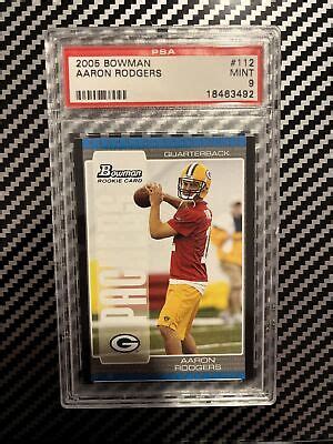 Bowman Aaron Rodgers Rc Gb Packers Mvp St Year Rookie Psa