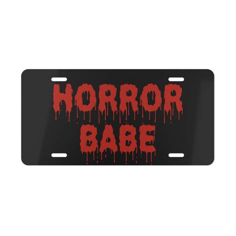 Horror Front License Plate Scary Movie Fan Vanity Tag Creepy Car