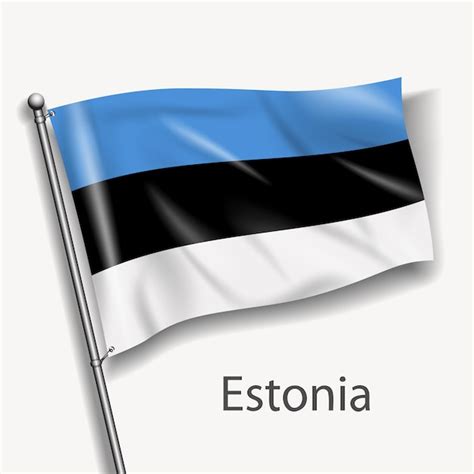 Premium Vector | The national flag of estonia in europe