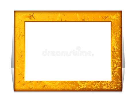 Quadro De Ret Ngulo Dourado Sobre Fundo Texturizado Sombra De