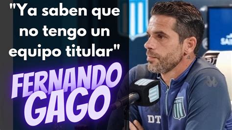 VIVO Conferencia de prensa Fernando Gago previa Racing Huracán YouTube