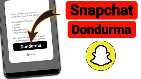 Snapchat Uygulamadan Hesap Dondurma Nasil Yapilir Yeni güncelleme