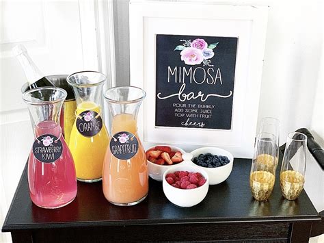 Mimosa Bar Setup And Free Shower Printables