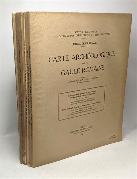 Carte archéologique de la Gaule Romaine 5 fascicules voir description