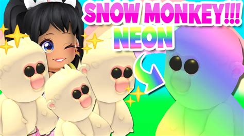 Making A Neon Snow Monkey In Adopt Me Update Roblox Youtube