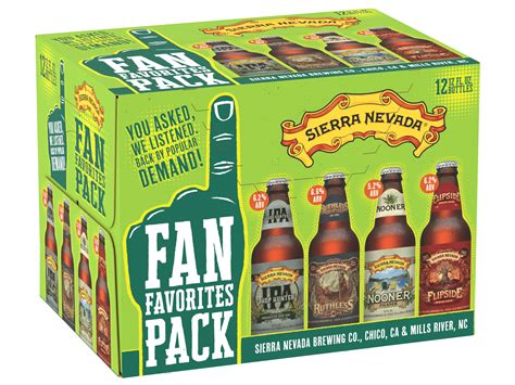 Fan Favorites Pack Variety Beer Sampler Pack Sierra Nevada Brewing Co