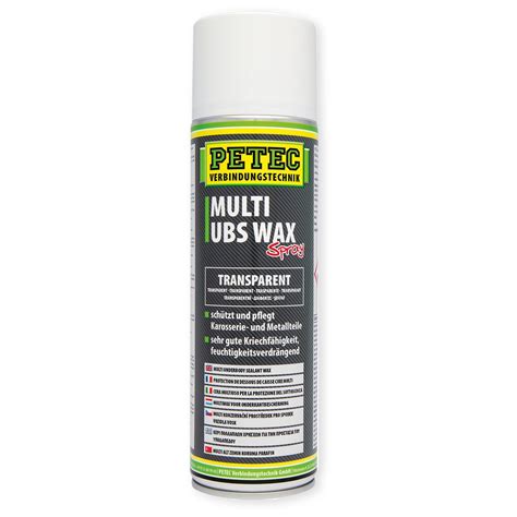 Petec Multi UBS Wax Transparent Spray 500 Ml Pr 680037