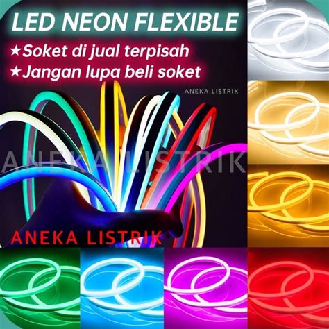 Jual Lampu Led Neon Flex Selang V Meteran Flexible Sign Strip