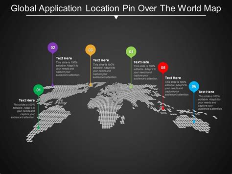 Global application location pin over the world map | Presentation ...