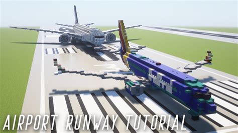 Minecraft Airport Runway Tutorial Youtube