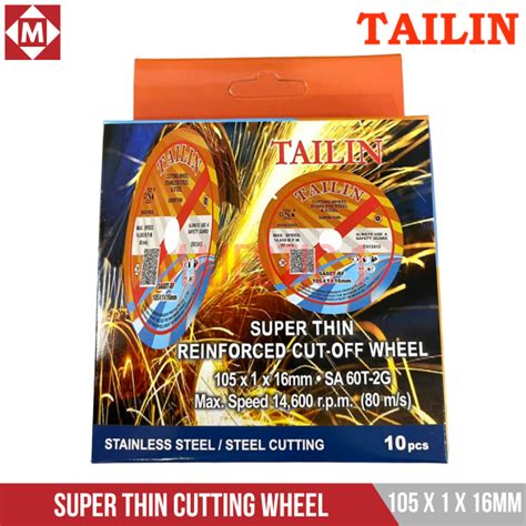 Tailin Super Thin Reinforced Cut Off Wheel Cutting Disc X X Mm