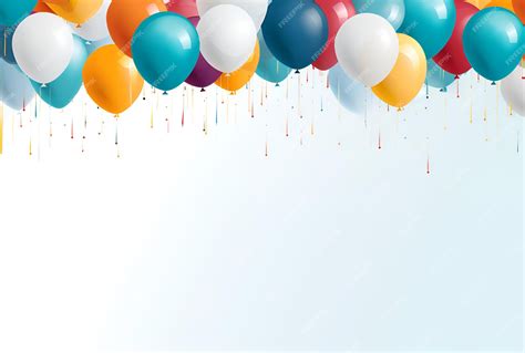 Premium AI Image | Birthday banner design with balloons background