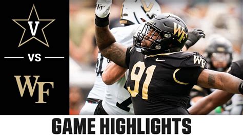 Vanderbilt Vs Wake Forest Game Highlights 2023 ACC Football YouTube