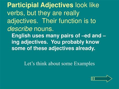 Ppt Participial Adjectives Powerpoint Presentation Free Download Id608138