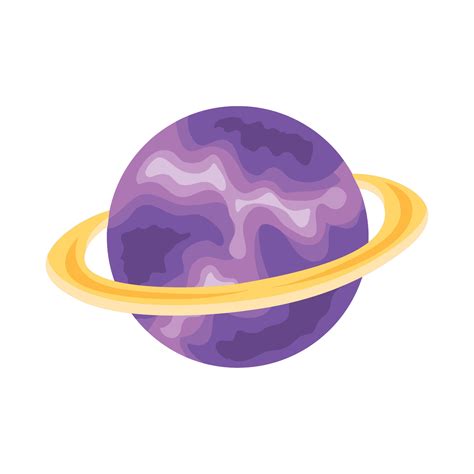 Planeta Saturno Morado Vector En Vecteezy