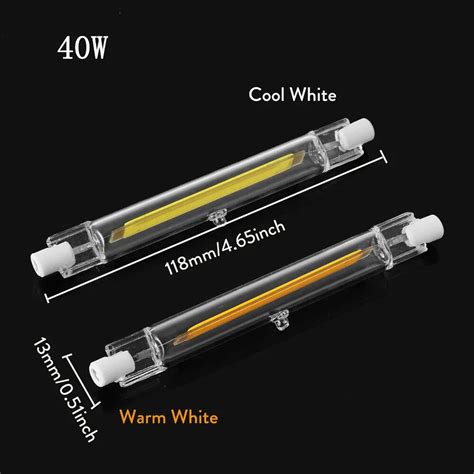 Led R7s Glass Tube 118mm 78mm Instead Of Halogen Lamp Cob Ac 220v 110v