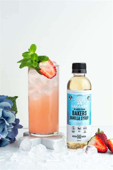 Healthy Fruit Soda With Lakanto Bakers Syrups