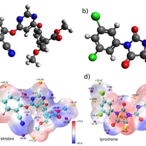 Optimized Geometry And Molecular Electrostatic Potential Maps Of Download Scientific Diagram