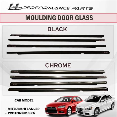 Original Proton Inspira Mitsubishi Lancer Chrome Black Door Moulding