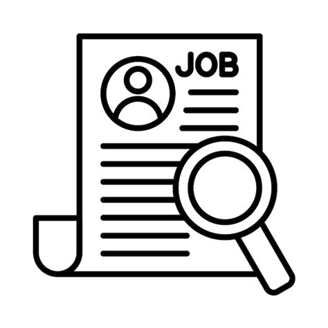 Ilustración De Línea De Búsqueda De Empleo Vector Premium
