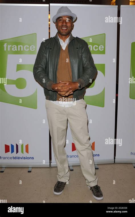 Juan Massenya arriving at the annual press conference of France 5 in ...