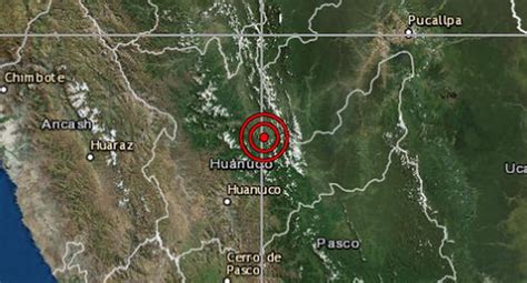 Sismo de magnitud 3 6 se registró esta mañana en Huánuco PERU EL