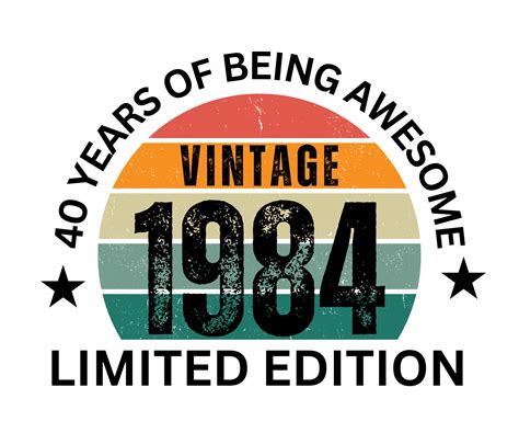 40th Birthday T Made In 1984 Vintage 40 Years Old Birthday Svg 1984 Birthday T For Men