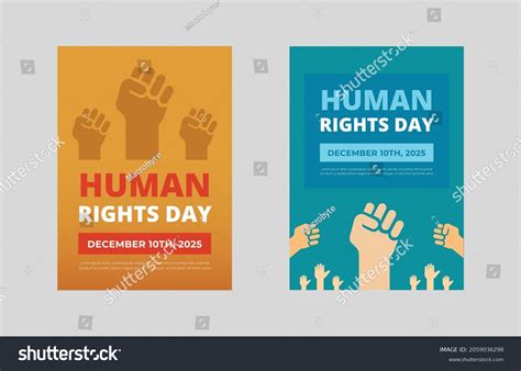 Human Rights Day Flyer Day Template Stock Vector Royalty Free