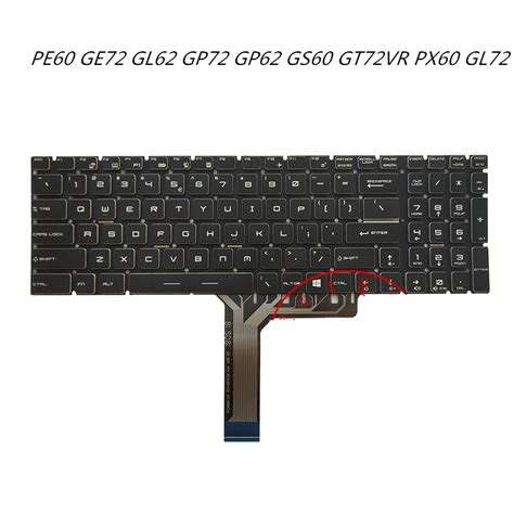 Teclado de repuesto para ordenador portátil accesorio para MSI GT73VR