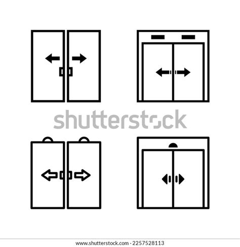 Sliding Door Icon Vector Sliding Door Stock Vector Royalty Free