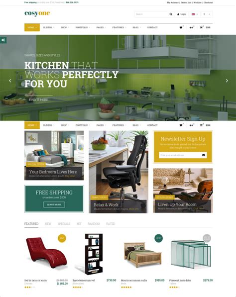 Free Interior Design And Furniture Web Templates Cabinets Matttroy