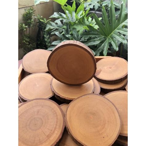 Jual Wooden Coaster Wood Slice Tatakan Gelas Kayu Alas Kayu