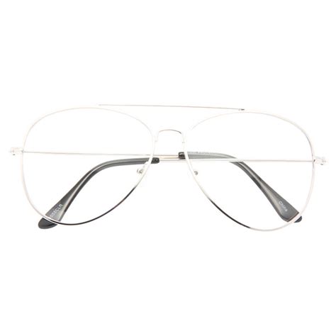 Classic 60mm Clear Aviator Glasses Cosmiceyewear