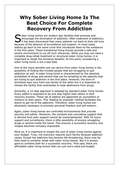 Ppt Why Sober Living Home Is The Best Choice For Complete Recovery