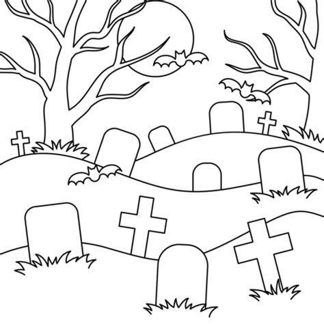 Simple Graveyard Drawing