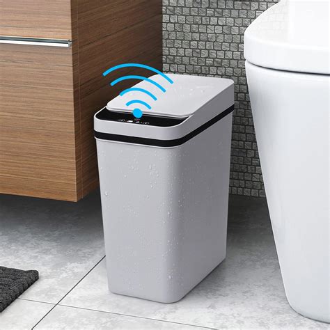 Smart Touchless Bathroom Trash Can Gallon Automatic Motion Sensor