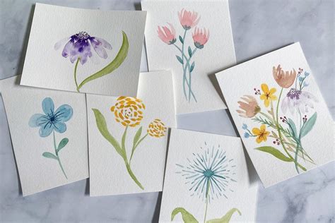 Easy Watercolor Flowers Tutorial