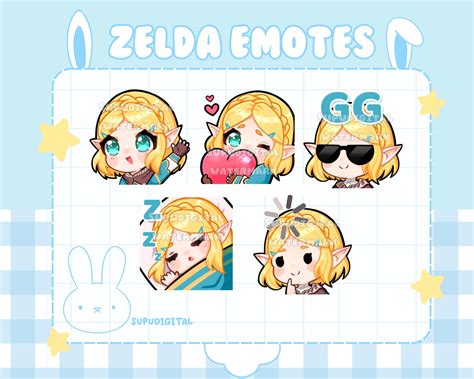 Zelda Tears Of The Kingdom Emote Pack Twitch Discord Streamer Etsy