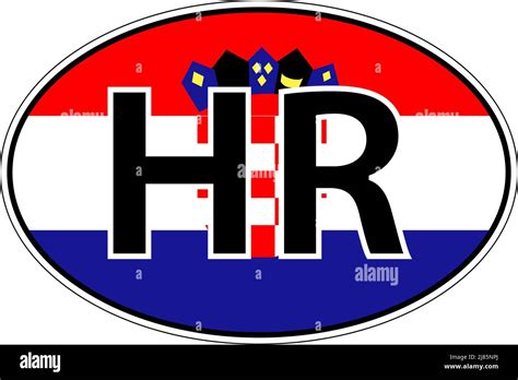 Croatia Croatian HR Flag Label Sticker Car International License