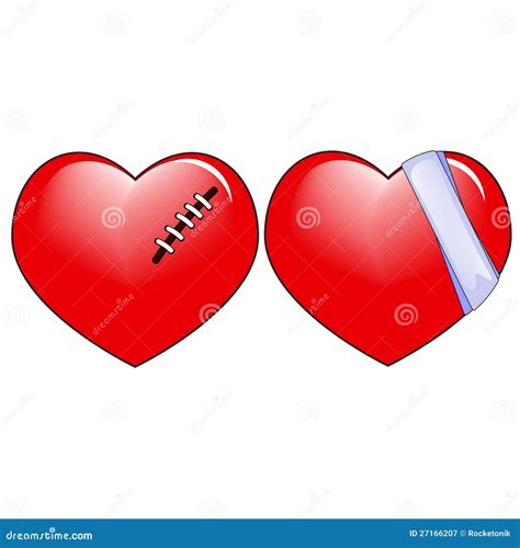 Wounded Love Red Heart With Cupid Arrow Vector Illustration