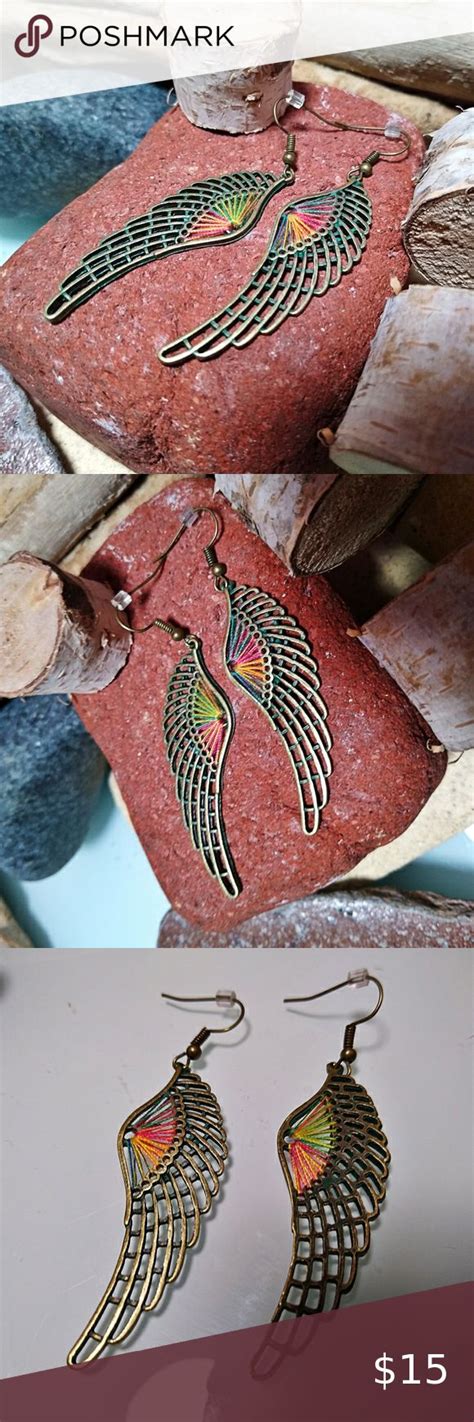 Guardian Wing Antiqued Boho Dangle Earring Dangle Earrings