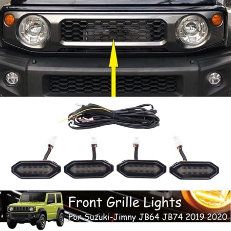 LED Front Grille Lights White Amber Light External Grille Lamps For