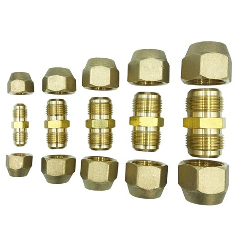 Brass Air Conditioner Coupling Forged UNF Thread Male To Male With Nut