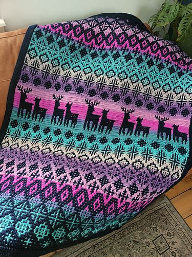 Ravelry Snowscape Winter Mosaic Afghan Pattern By Abi McIntyre