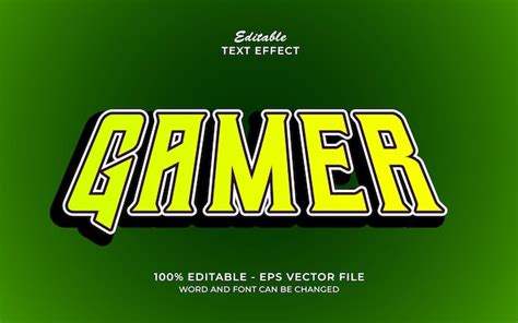 Premium Vector Gamer Editable Text Effect