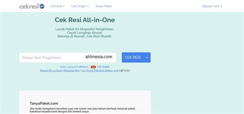 Cara Cek Resi Tiki Lewat Website Aplikasi