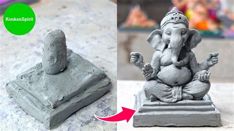 Clay Ganesh Idol Making 01 Very Easy Ganpati Idol Making Process