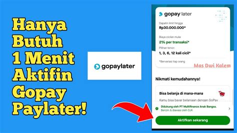 Gopaylater Cara Aktifkan Gopay Paylater Terbaru Di Aplikasi Gojek