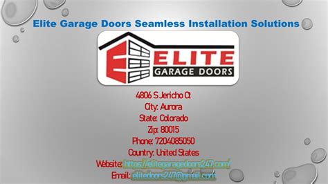 PPT Elite Garage Doors Seamless Installation Solutions PowerPoint