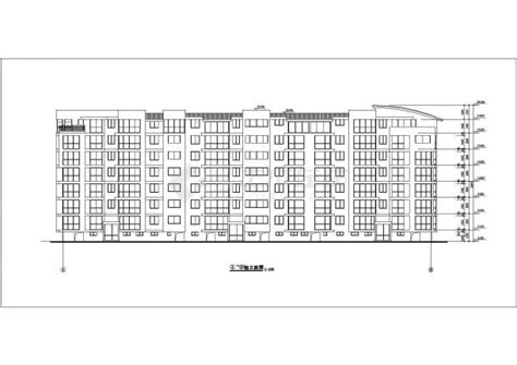 如皋市某小区3400平米6层砖混结构住宅楼全套建筑设计cad图纸住宅小区土木在线